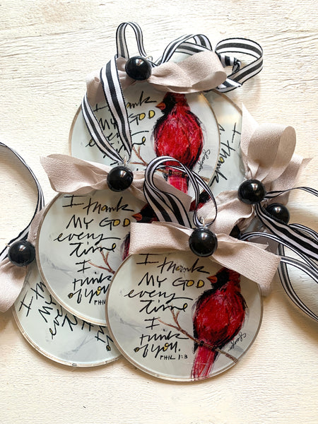 Cardinal Christmas ornament