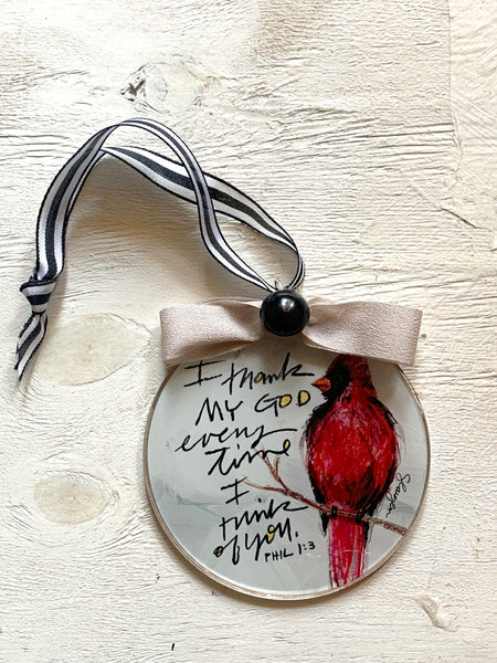 Cardinal Christmas ornament