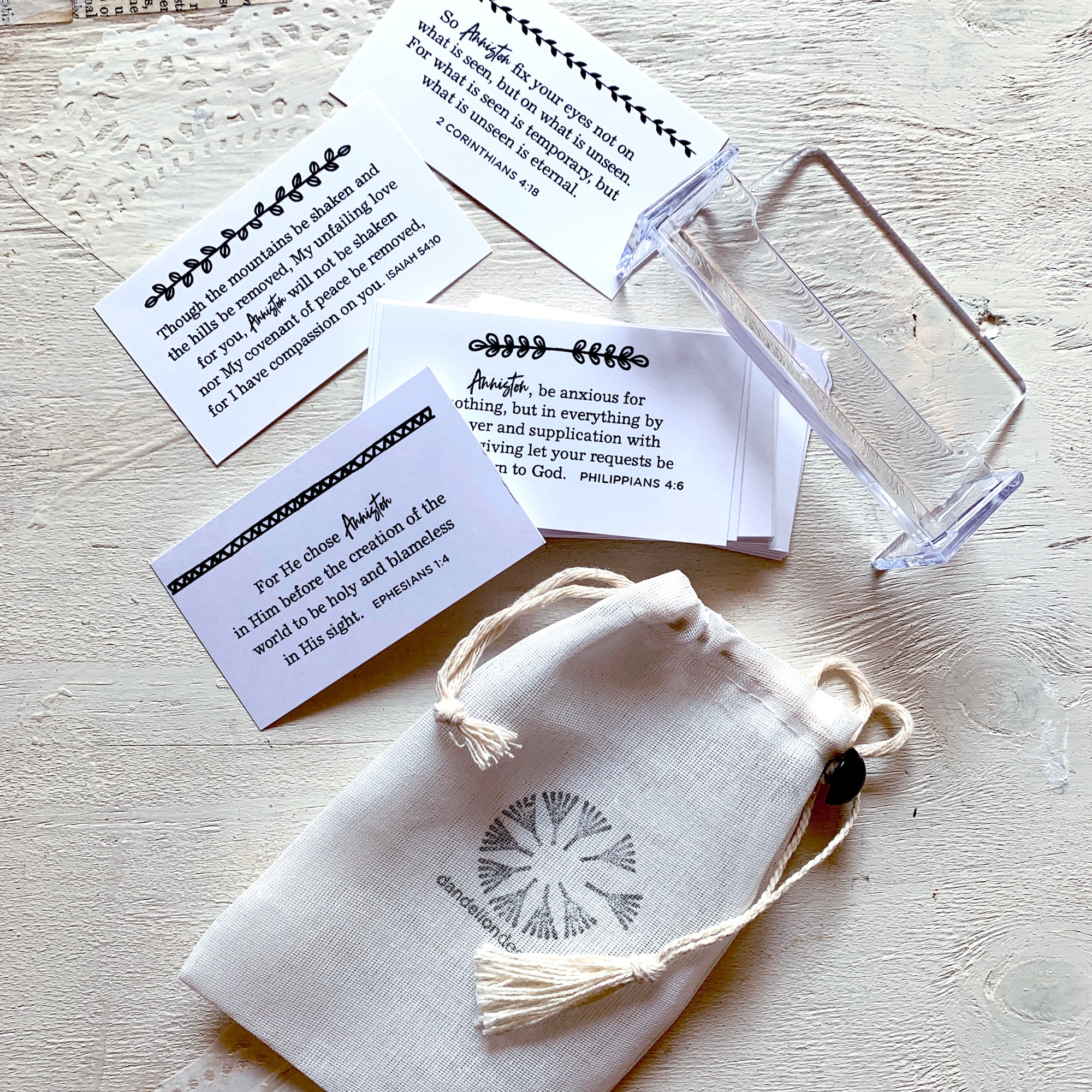 personalized scripture cards (girl design)