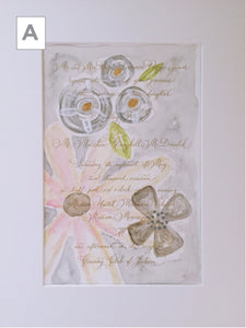 Custom Painted Wedding Invite-A