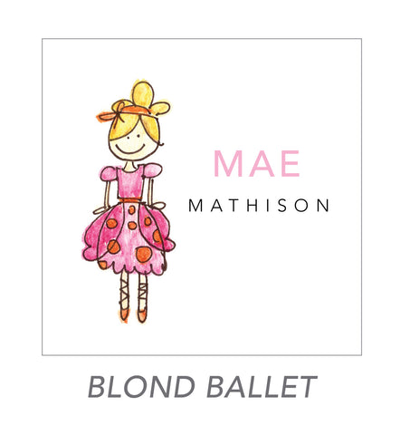 girl stickers (blond ballet)