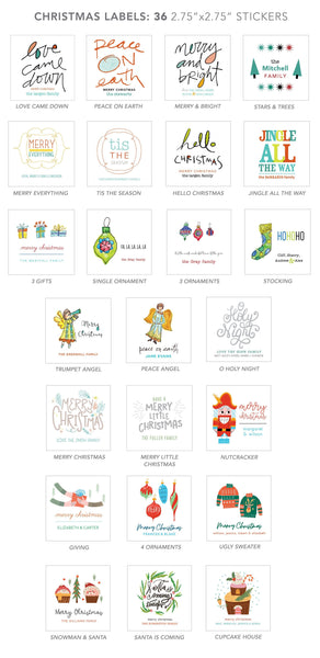 christmas stickers (snowman & santa)