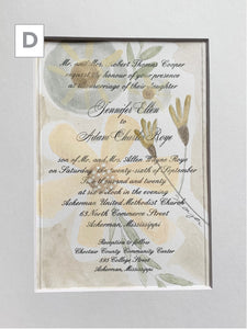 Custom Painted Wedding Invite-D