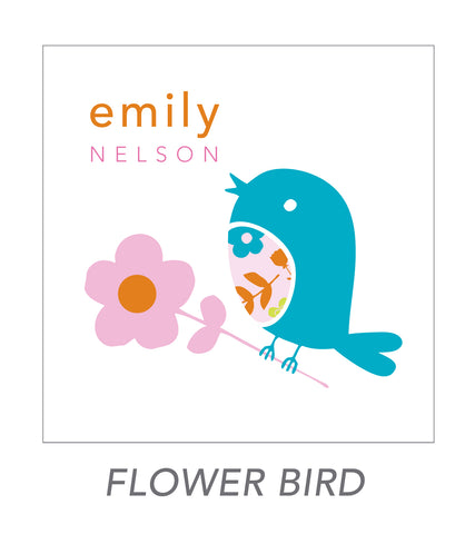 girl stickers (flower bird)