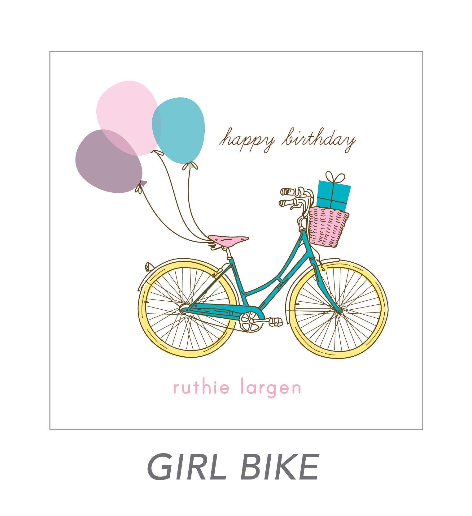 girl stickers (girl bike)