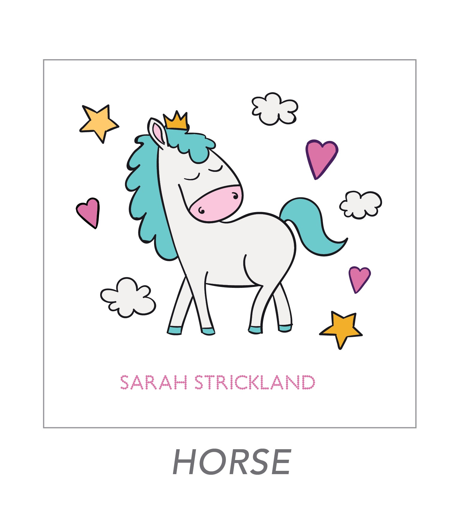 girl stickers (horse)
