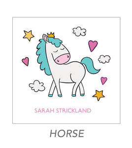 girl stickers (horse)