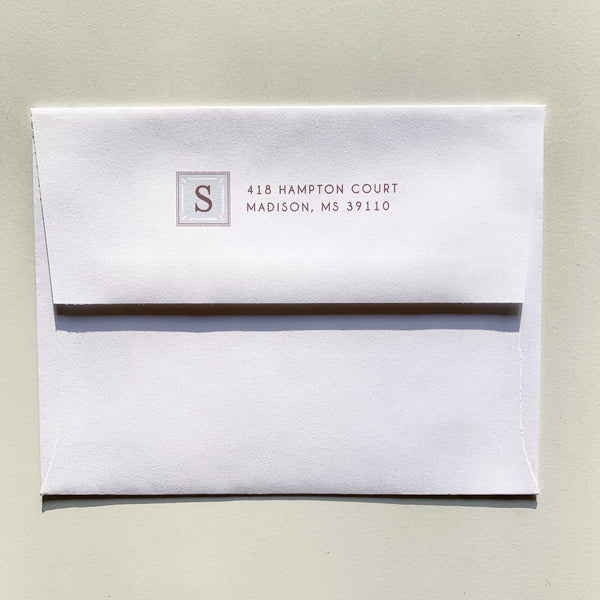 Single Monogram Notecards