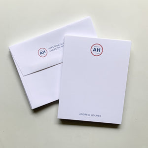 Two Letter Monogram Notecards