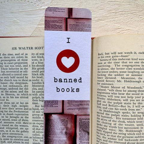 I Heart Banned Books bookmark