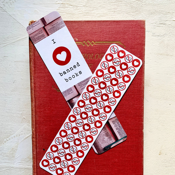 I Heart Banned Books bookmark