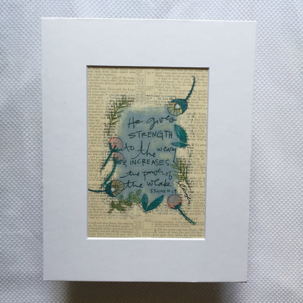 8x10 He Gives Matted Print