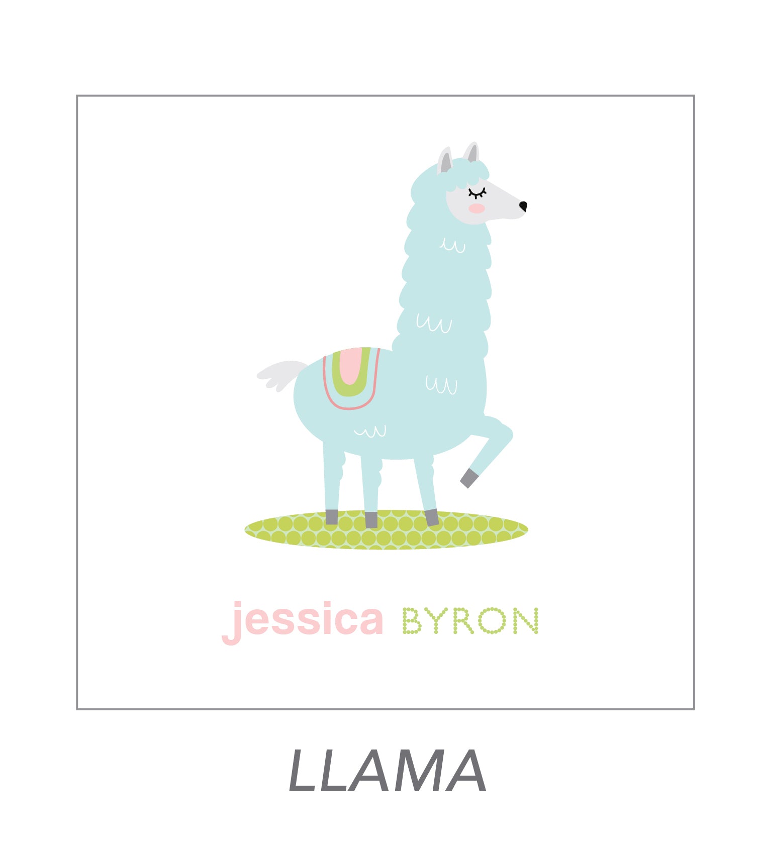 girl stickers (llama)