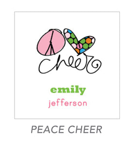 girl stickers (peace cheer)