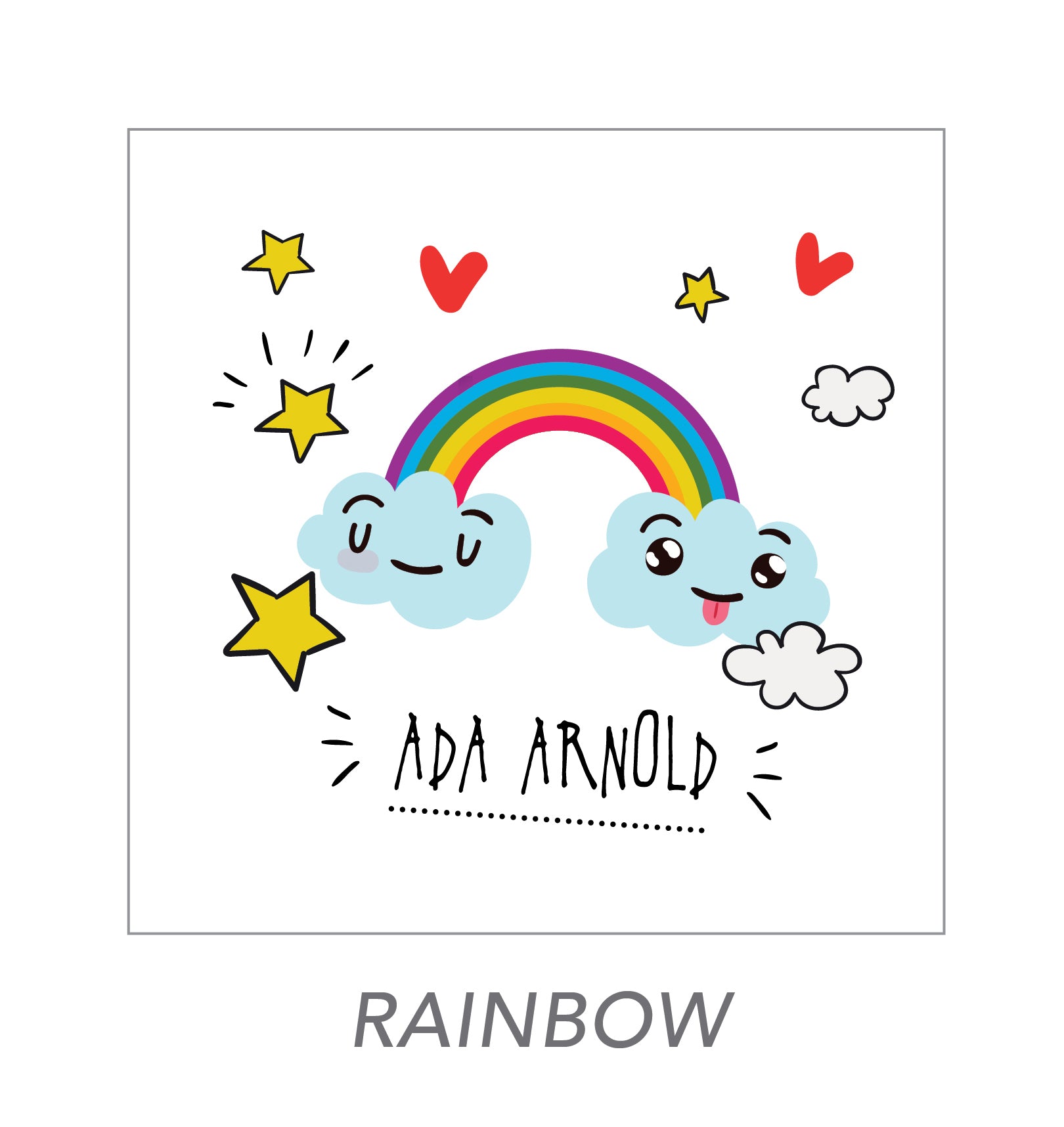 girl stickers (rainbow)