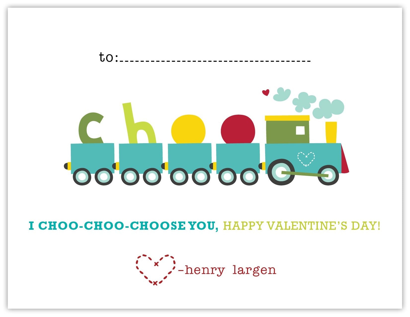 Choo Choo Boy Valentine