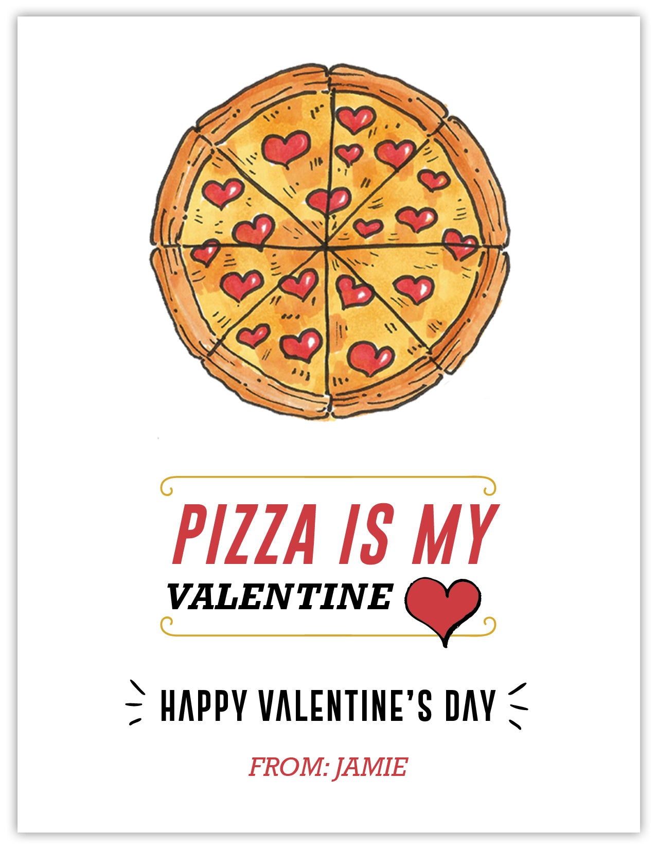Pizza Girl Valentine
