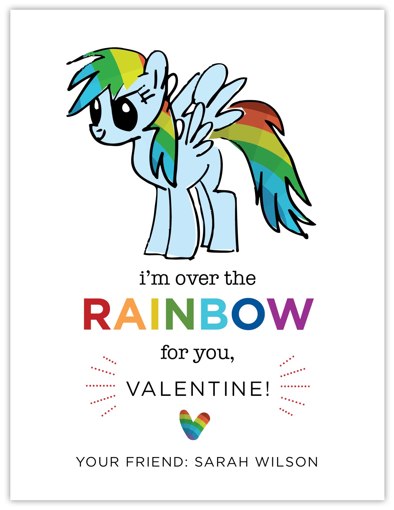 Rainbow Dash Girl Valentine