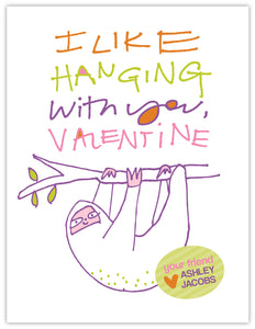 Sloth Girl Valentine