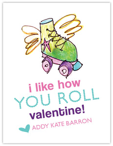 Roller Skate Girl Valentine