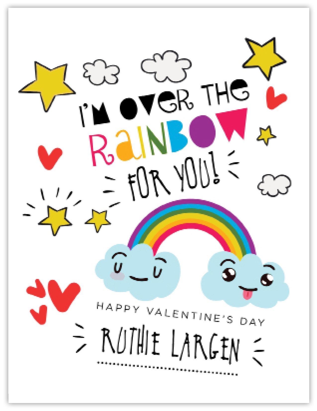 Rainbow Girl Valentine