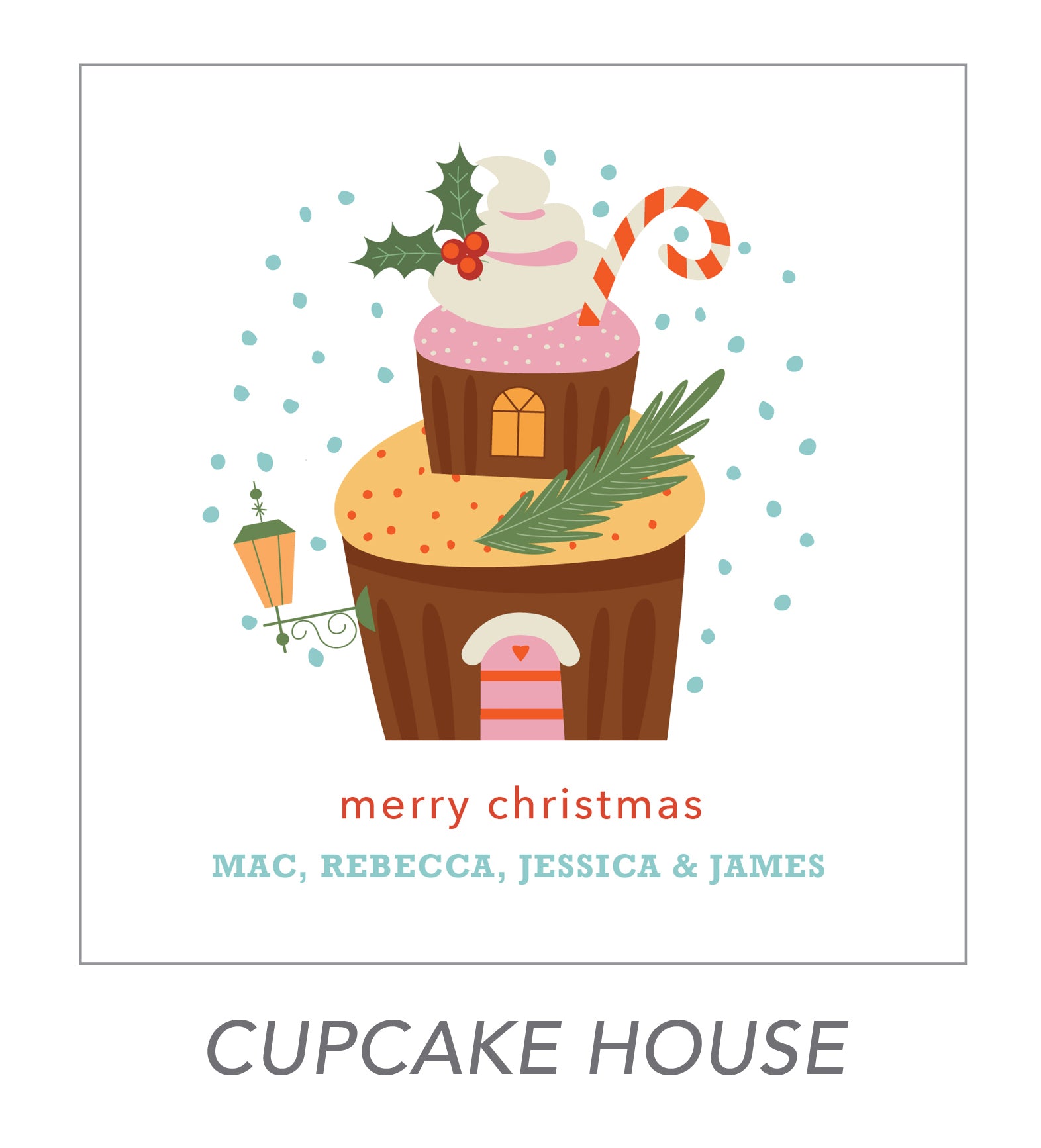 christmas stickers (cupcake house)
