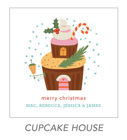 christmas stickers (cupcake house)