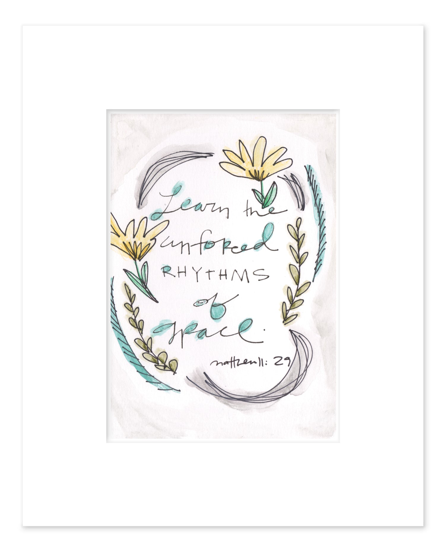 8x10 Learn Matted Print