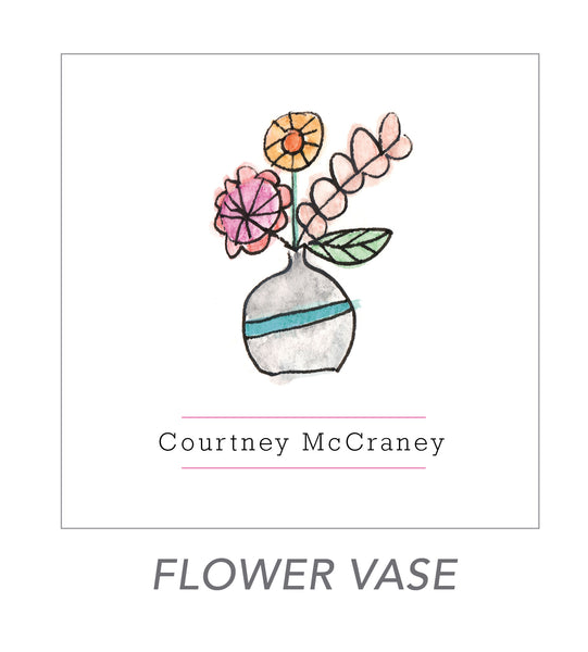 grown up stickers (flower vase)