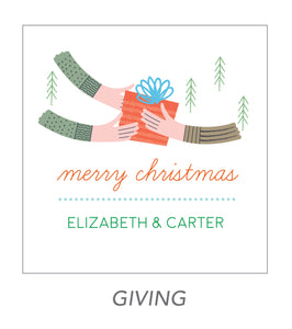 christmas stickers (giving)