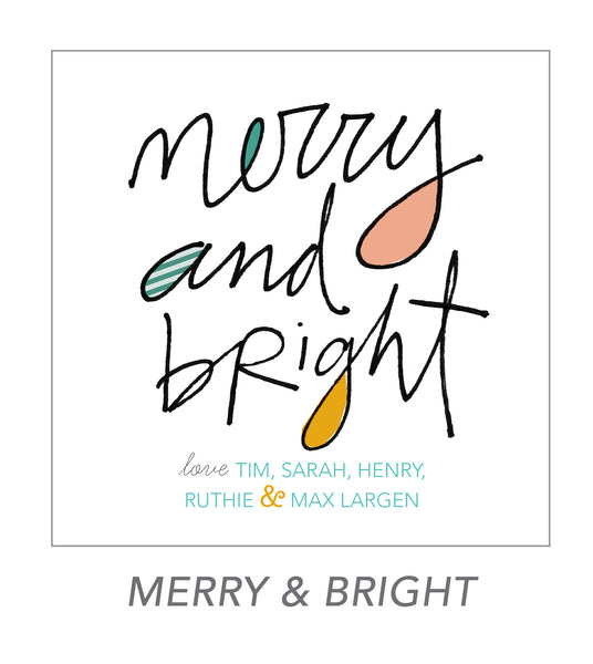 christmas stickers (merry & bright)