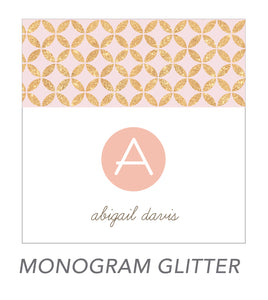 grown up stickers (MONOGRAM GLITTER)