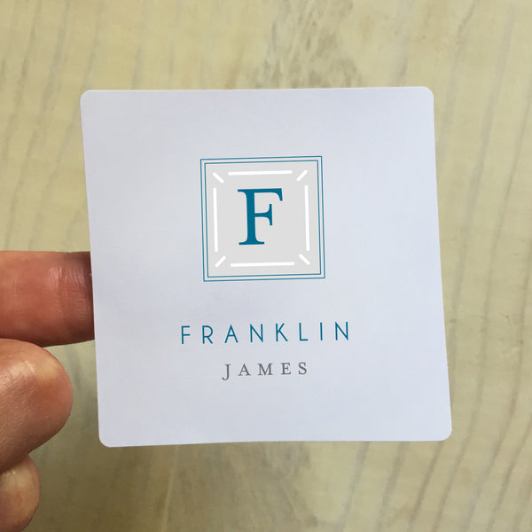 boy stickers (SQUARE MONOGRAM)