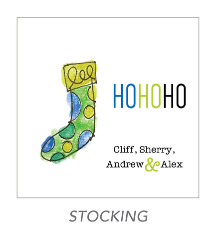 christmas stickers (stocking)