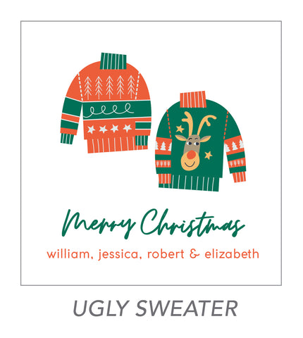 christmas stickers (ugly sweater)